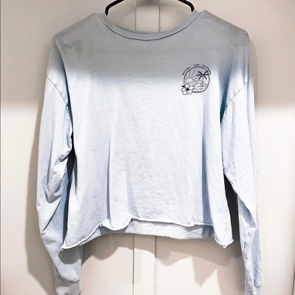 cropped long sleeve shirt